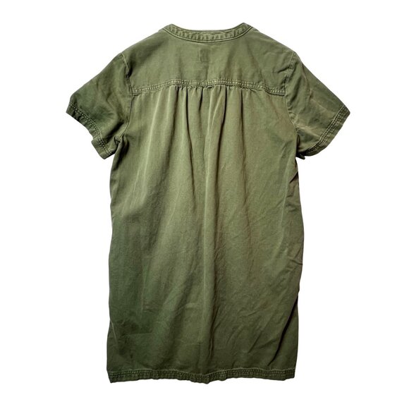 Gap Womens Green Short-Sleeve Tunic Dress M Lyocell/Cotton Blend - Picture 4 of 11